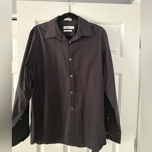 Calvin Klein Men's Charcoal Dress Shirt